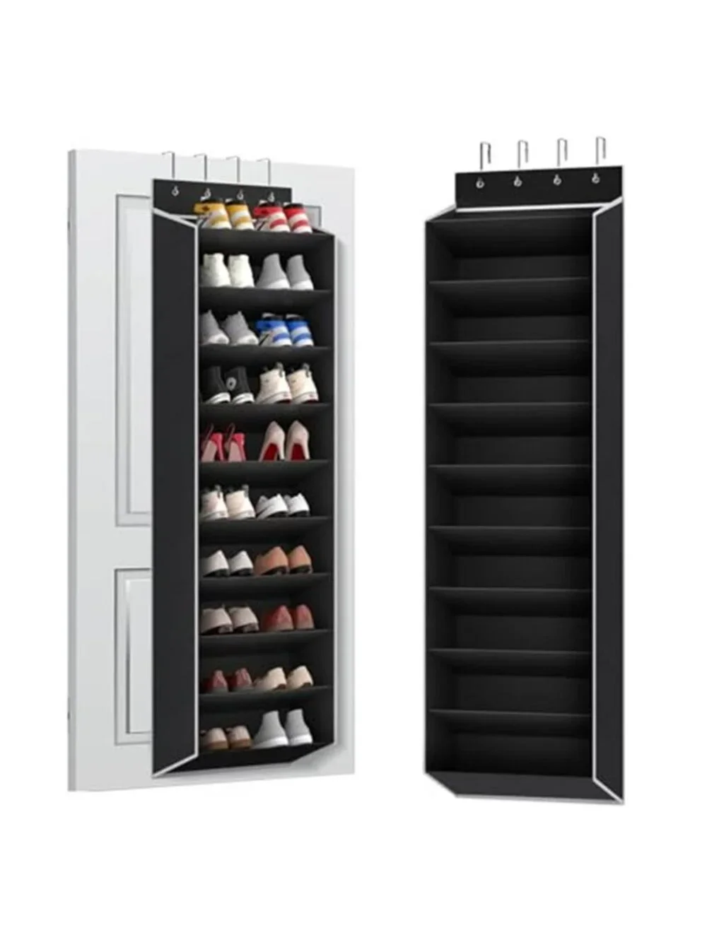 10 Tiers Large Size Over the Door Shoe Organizer Storage, Hanging Shoe